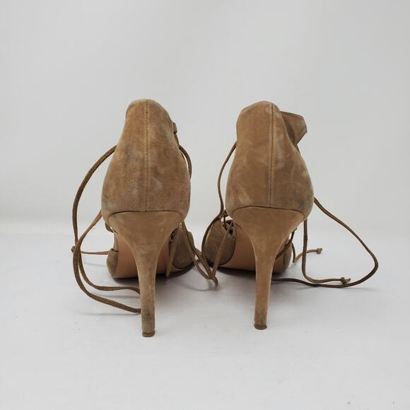 Banana Republic Nude lace up point toe heels 9.5 Excellent condition - Picture 5 of 8